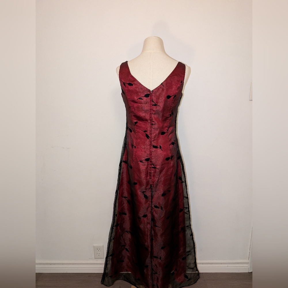 Jessica McClintock For Gunne Sax V Neck Maxi Dress - Picture 9 of 16